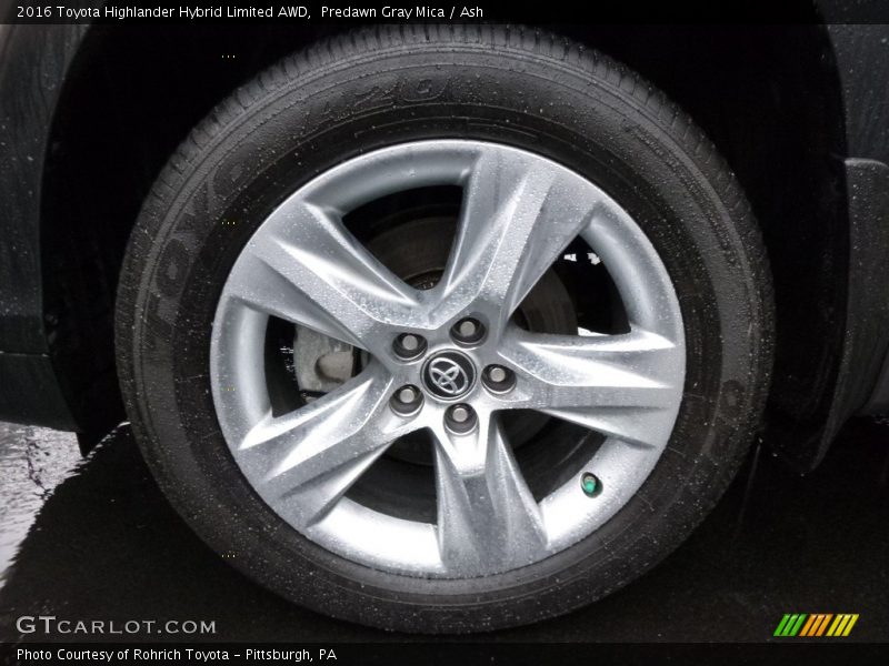 Predawn Gray Mica / Ash 2016 Toyota Highlander Hybrid Limited AWD