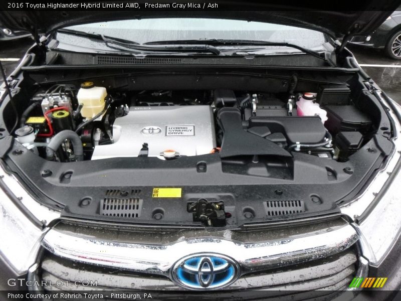 Predawn Gray Mica / Ash 2016 Toyota Highlander Hybrid Limited AWD