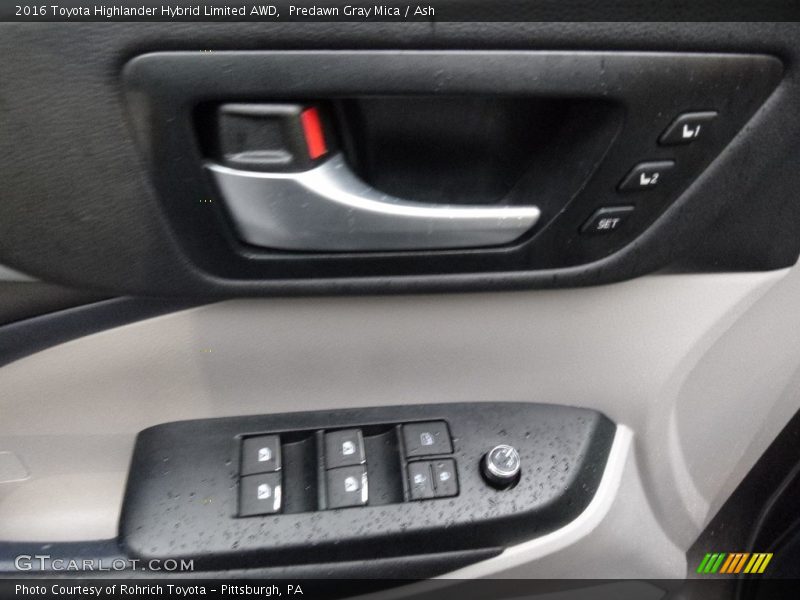 Predawn Gray Mica / Ash 2016 Toyota Highlander Hybrid Limited AWD