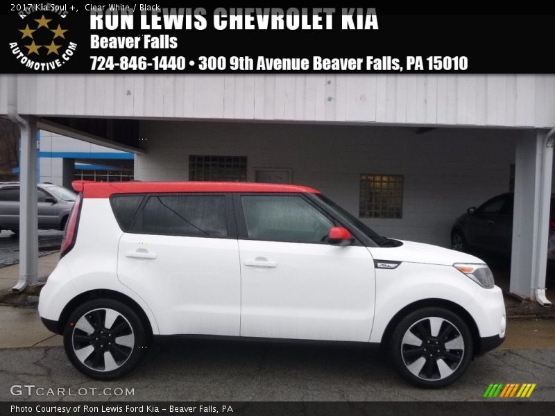 Clear White / Black 2017 Kia Soul +