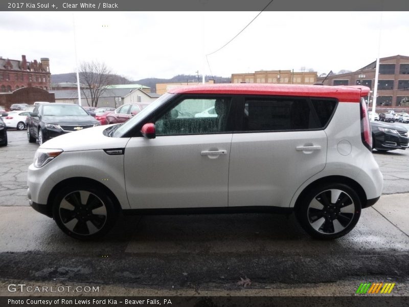 Clear White / Black 2017 Kia Soul +