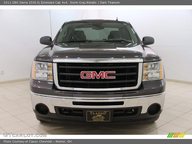 Storm Gray Metallic / Dark Titanium 2011 GMC Sierra 1500 SL Extended Cab 4x4
