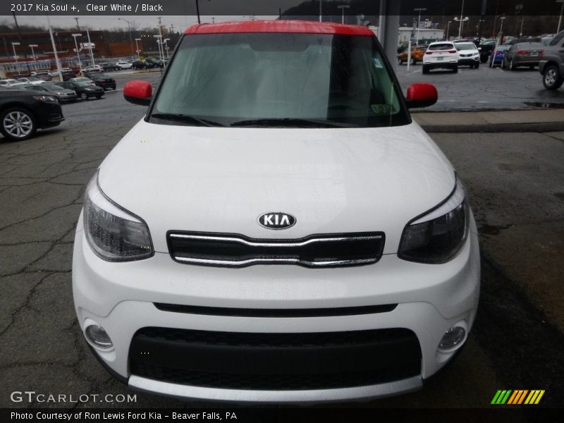 Clear White / Black 2017 Kia Soul +