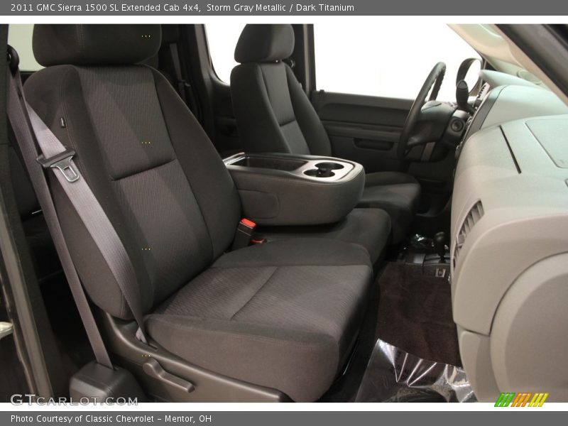 Storm Gray Metallic / Dark Titanium 2011 GMC Sierra 1500 SL Extended Cab 4x4