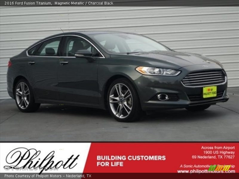 Magnetic Metallic / Charcoal Black 2016 Ford Fusion Titanium