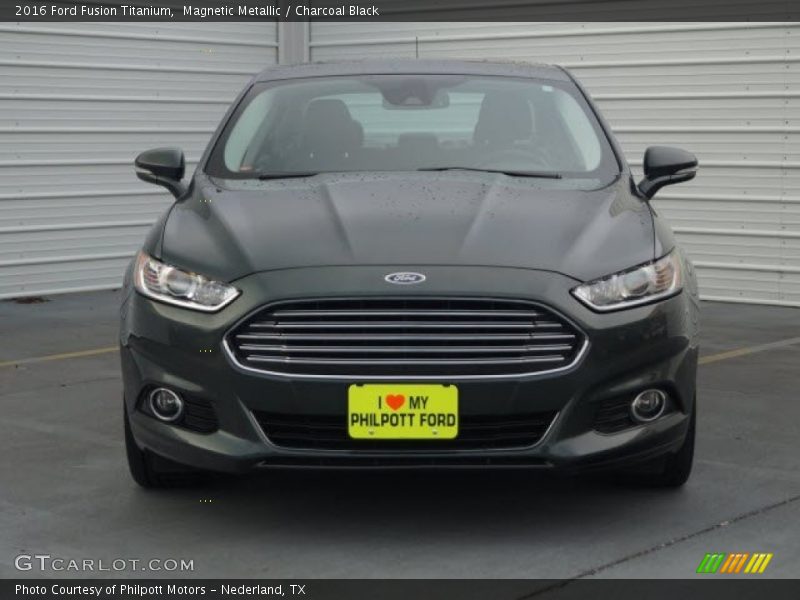 Magnetic Metallic / Charcoal Black 2016 Ford Fusion Titanium