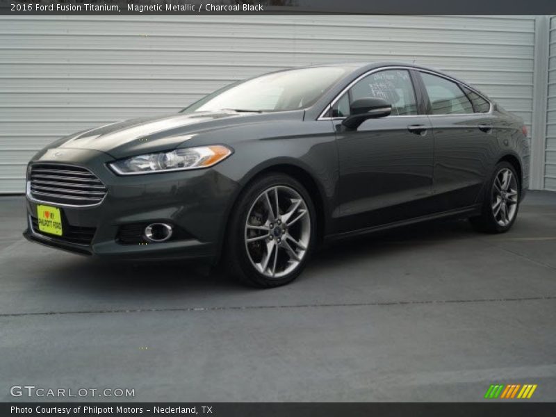 Magnetic Metallic / Charcoal Black 2016 Ford Fusion Titanium