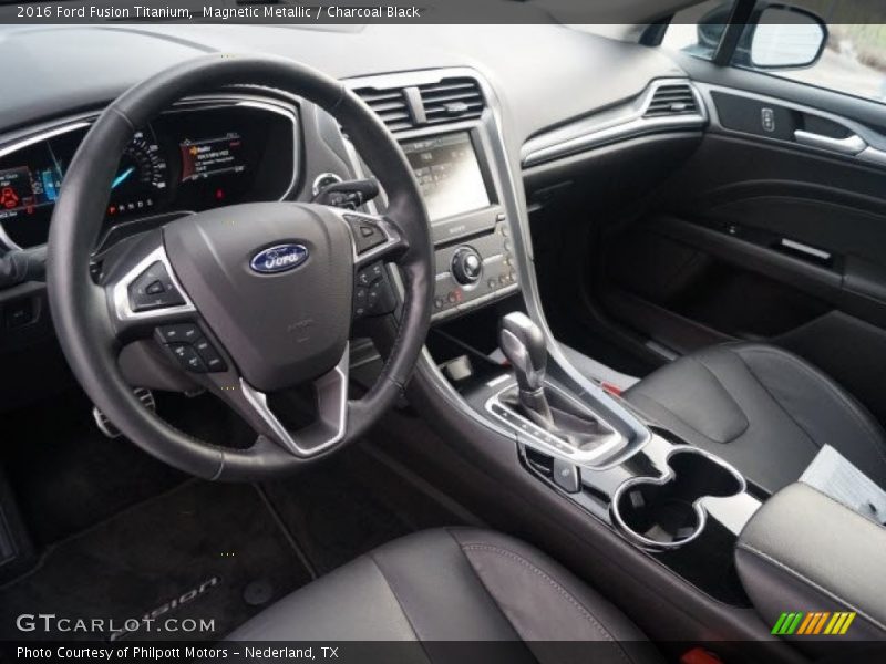 Magnetic Metallic / Charcoal Black 2016 Ford Fusion Titanium