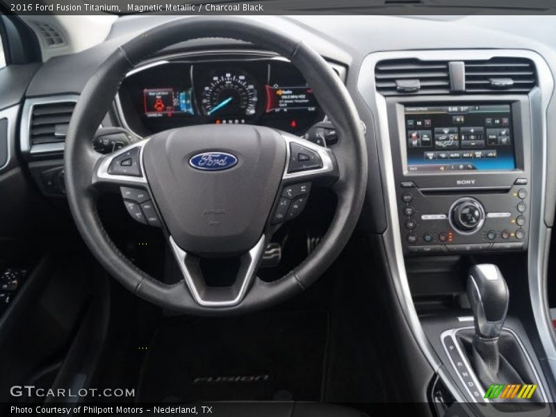 Magnetic Metallic / Charcoal Black 2016 Ford Fusion Titanium