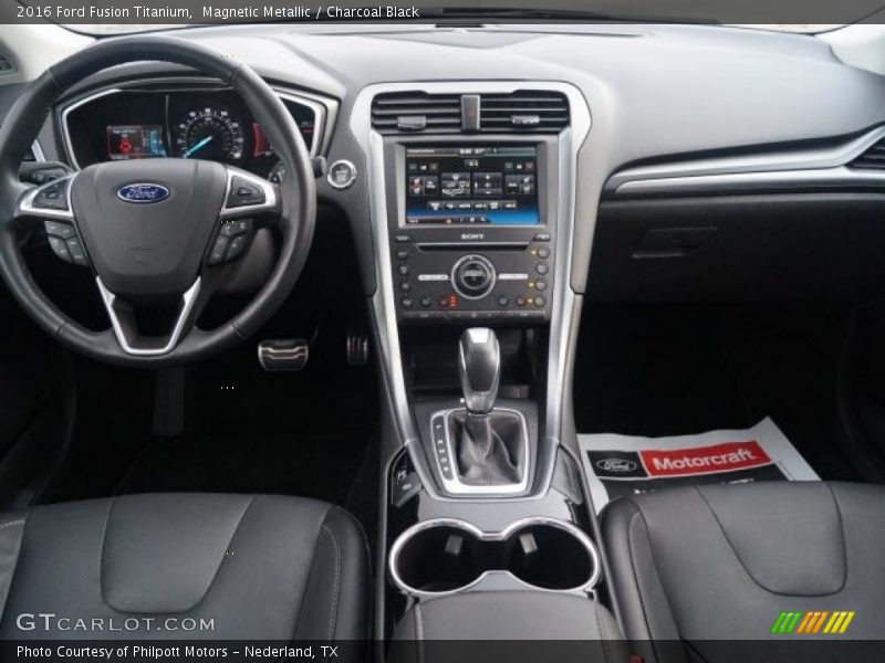 Magnetic Metallic / Charcoal Black 2016 Ford Fusion Titanium
