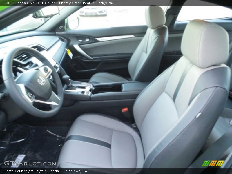  2017 Civic EX-L Coupe Black/Gray Interior