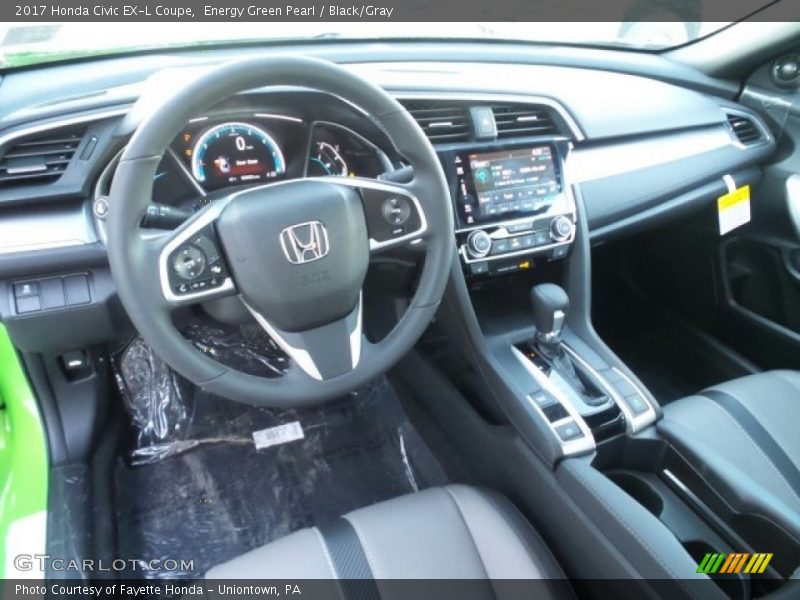 2017 Civic EX-L Coupe Black/Gray Interior