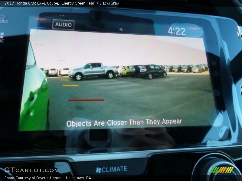 Energy Green Pearl / Black/Gray 2017 Honda Civic EX-L Coupe