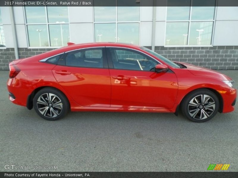 Rallye Red / Black 2017 Honda Civic EX-L Sedan