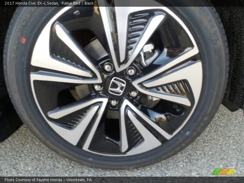 Rallye Red / Black 2017 Honda Civic EX-L Sedan