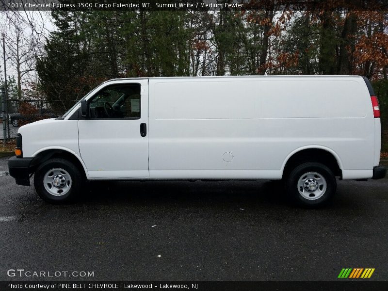 Summit White / Medium Pewter 2017 Chevrolet Express 3500 Cargo Extended WT
