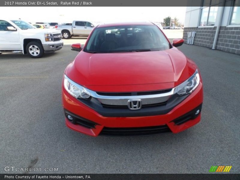 Rallye Red / Black 2017 Honda Civic EX-L Sedan