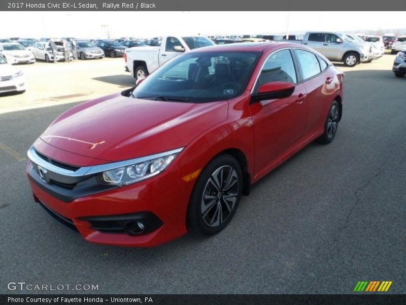Rallye Red / Black 2017 Honda Civic EX-L Sedan