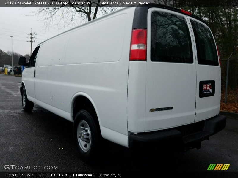 Summit White / Medium Pewter 2017 Chevrolet Express 3500 Cargo Extended WT