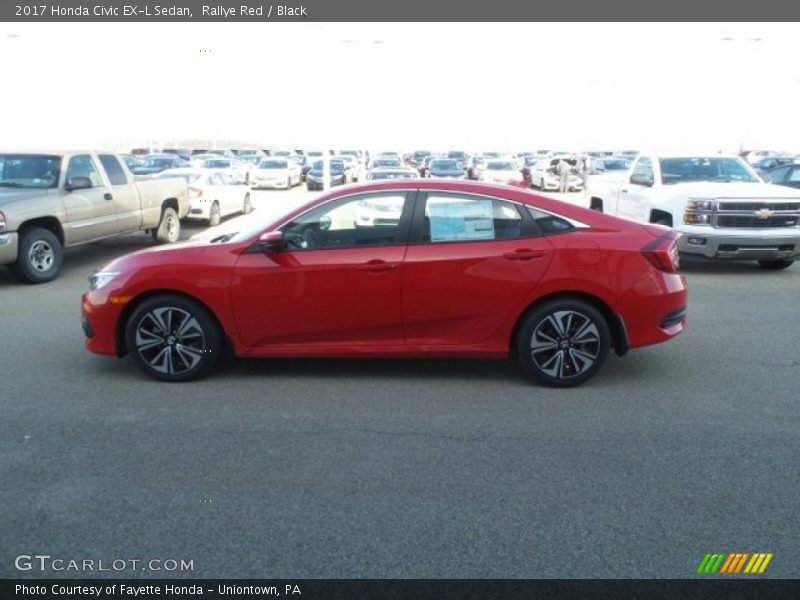 Rallye Red / Black 2017 Honda Civic EX-L Sedan