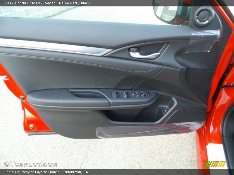 Rallye Red / Black 2017 Honda Civic EX-L Sedan