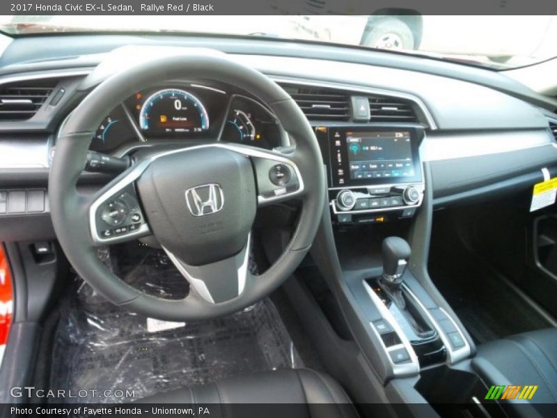 Rallye Red / Black 2017 Honda Civic EX-L Sedan