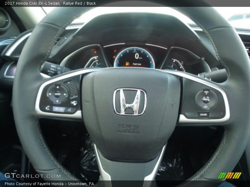 Rallye Red / Black 2017 Honda Civic EX-L Sedan