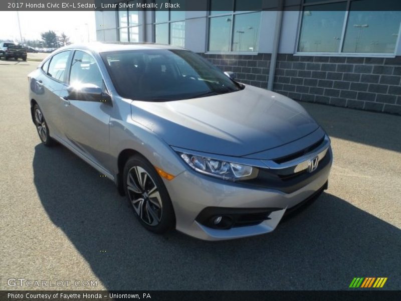 Lunar Silver Metallic / Black 2017 Honda Civic EX-L Sedan
