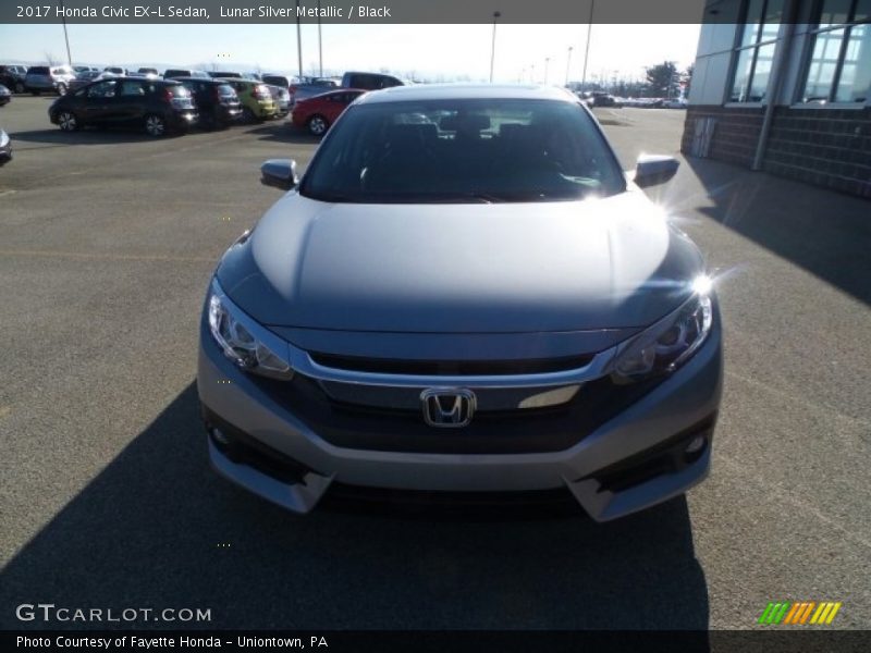 Lunar Silver Metallic / Black 2017 Honda Civic EX-L Sedan