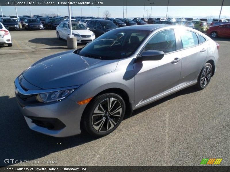 Lunar Silver Metallic / Black 2017 Honda Civic EX-L Sedan