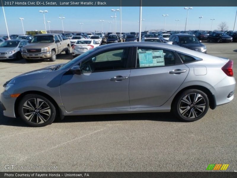 Lunar Silver Metallic / Black 2017 Honda Civic EX-L Sedan