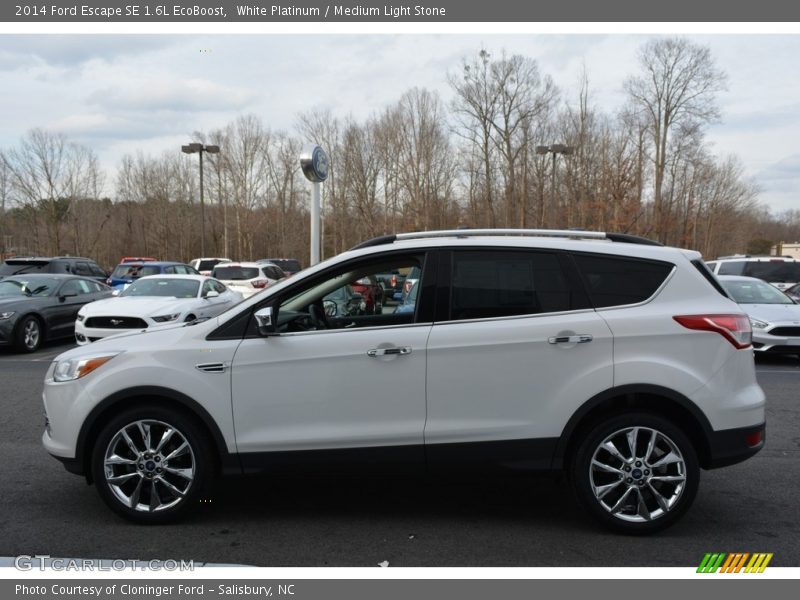 White Platinum / Medium Light Stone 2014 Ford Escape SE 1.6L EcoBoost
