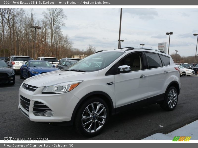 White Platinum / Medium Light Stone 2014 Ford Escape SE 1.6L EcoBoost