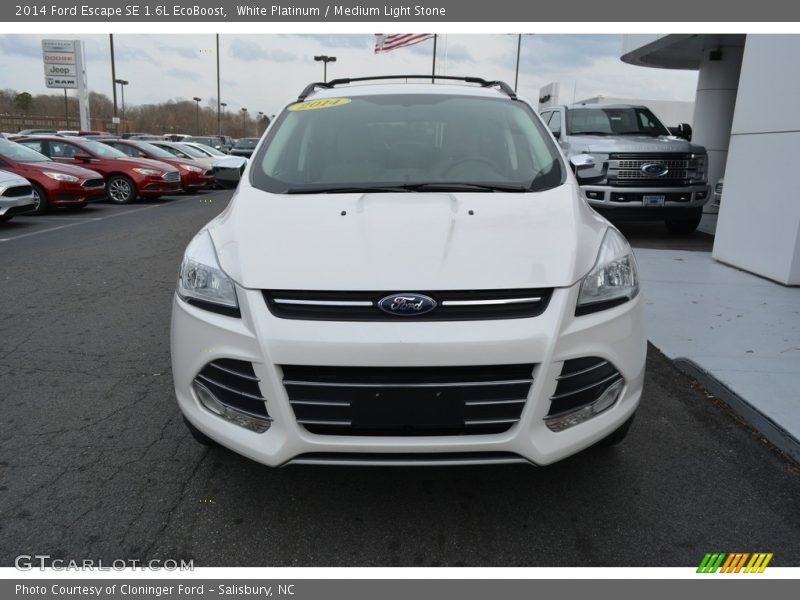 White Platinum / Medium Light Stone 2014 Ford Escape SE 1.6L EcoBoost