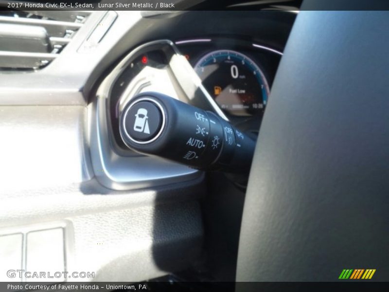 Lunar Silver Metallic / Black 2017 Honda Civic EX-L Sedan