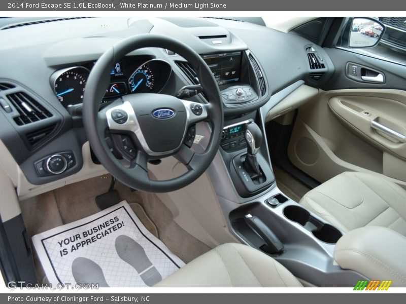 White Platinum / Medium Light Stone 2014 Ford Escape SE 1.6L EcoBoost