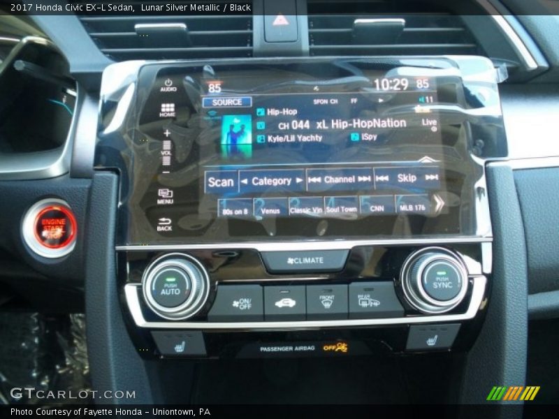 Lunar Silver Metallic / Black 2017 Honda Civic EX-L Sedan