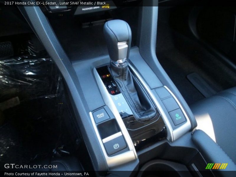 Lunar Silver Metallic / Black 2017 Honda Civic EX-L Sedan