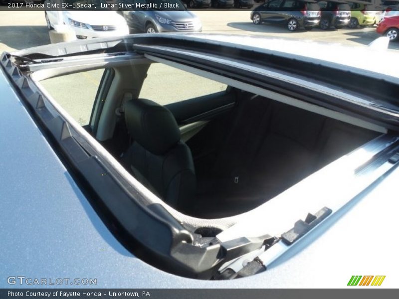 Lunar Silver Metallic / Black 2017 Honda Civic EX-L Sedan