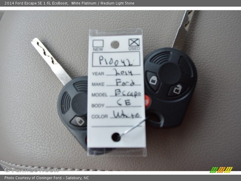 White Platinum / Medium Light Stone 2014 Ford Escape SE 1.6L EcoBoost
