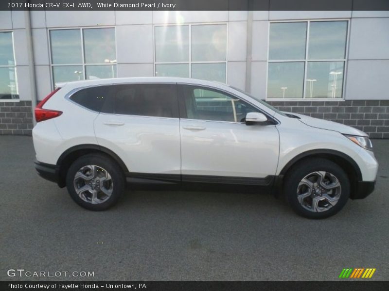 White Diamond Pearl / Ivory 2017 Honda CR-V EX-L AWD
