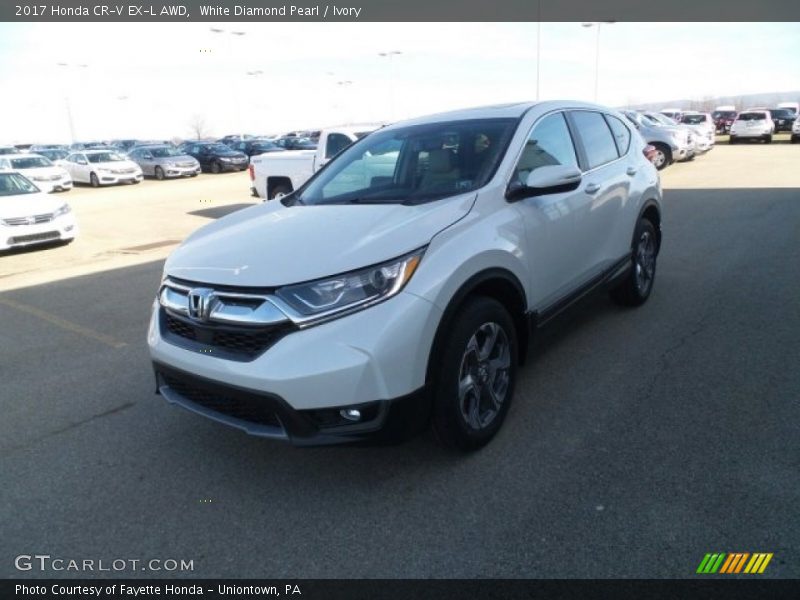 White Diamond Pearl / Ivory 2017 Honda CR-V EX-L AWD