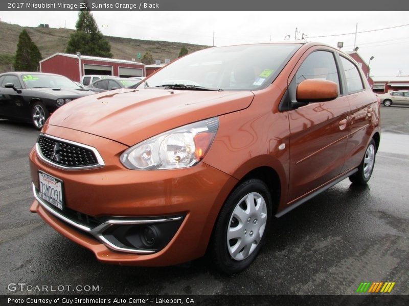 Sunrise Orange / Black 2017 Mitsubishi Mirage ES