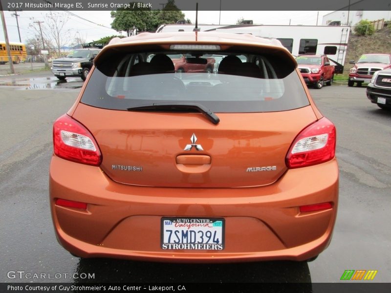 Sunrise Orange / Black 2017 Mitsubishi Mirage ES