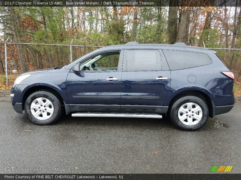 Blue Velvet Metallic / Dark Titanium/Light Titanium 2017 Chevrolet Traverse LS AWD
