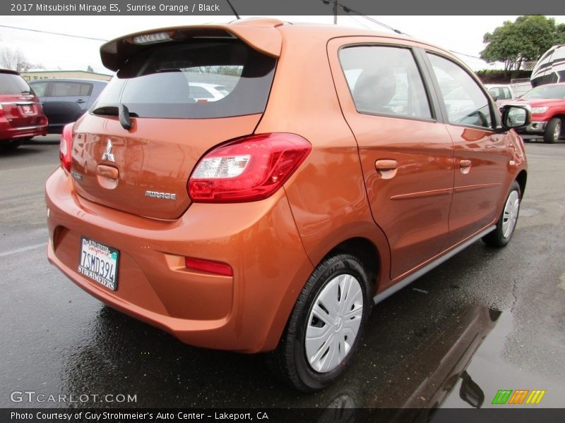 Sunrise Orange / Black 2017 Mitsubishi Mirage ES