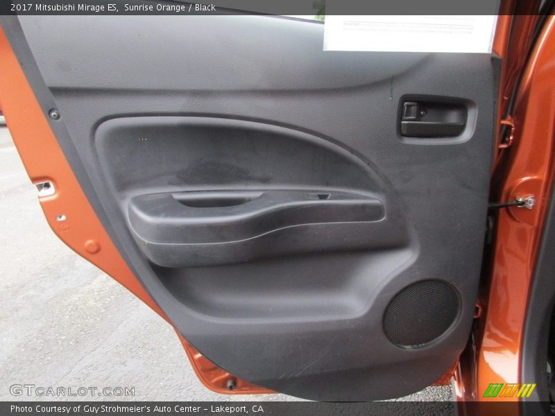 Sunrise Orange / Black 2017 Mitsubishi Mirage ES