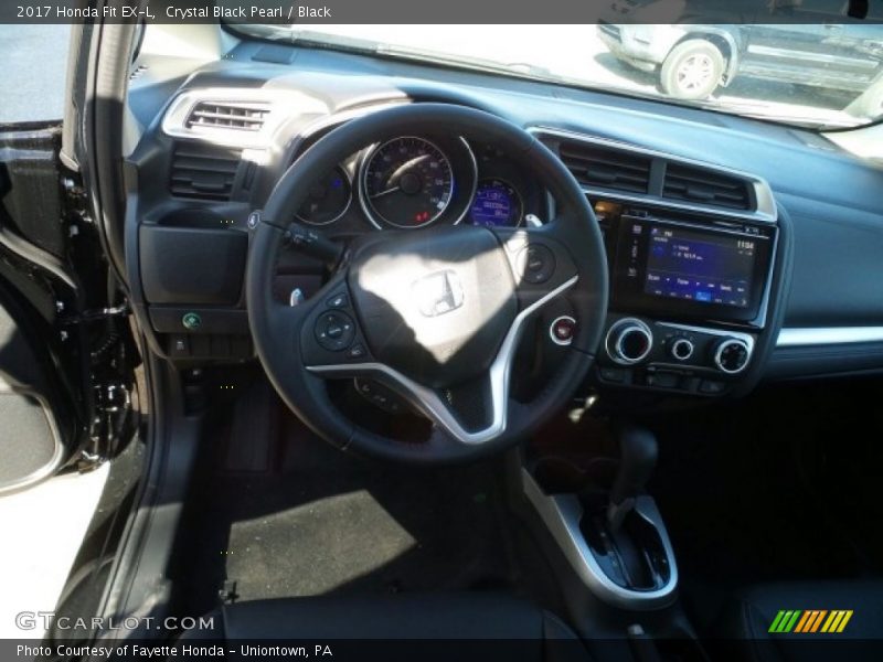 Crystal Black Pearl / Black 2017 Honda Fit EX-L