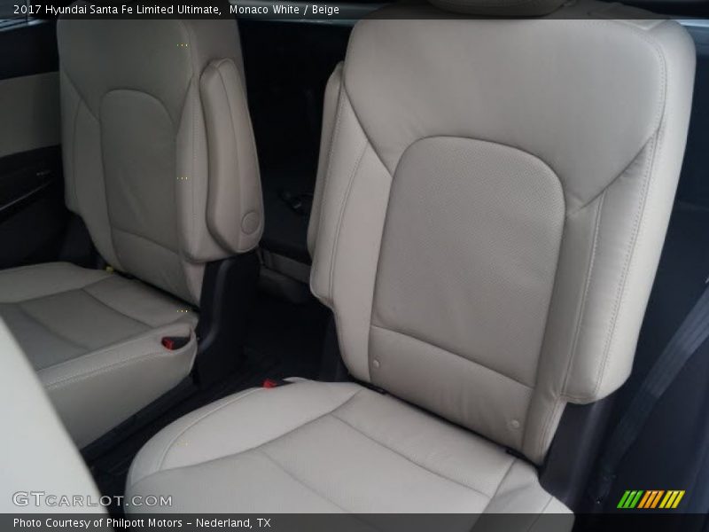 Monaco White / Beige 2017 Hyundai Santa Fe Limited Ultimate