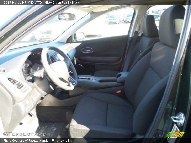 Misty Green Pearl / Black 2017 Honda HR-V EX AWD